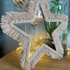 Étoile de Noël grand format couleur Écru