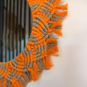 zoom-miroir-macrame-bicolore-muscade-or Zoom Miroir Macramé bicolore Muscade/Or